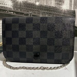 Authentic Louis Vuitton Damier Graphite Santur Belt Bum Waist Bag Pochette